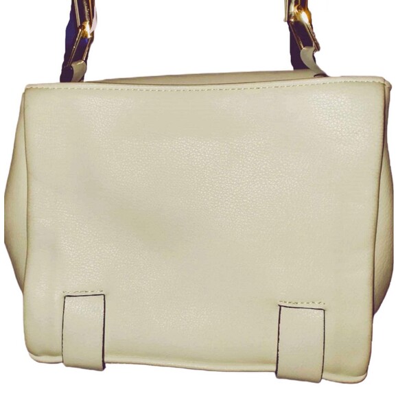 Gianni Bini White Handbag with Clear Acrylic Handle - Picture 2 of 7